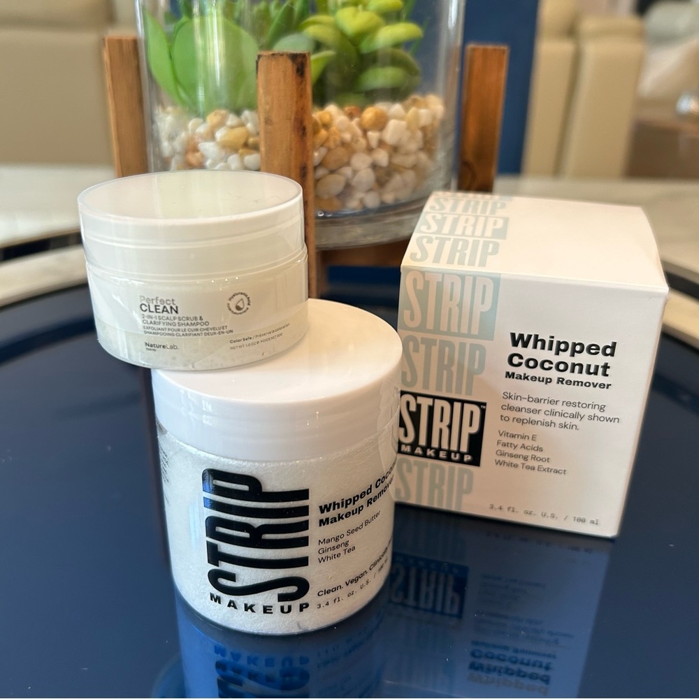 STRIP Makeup Whipped Coconut Makeup Remover + Nature Lab Tokyo Scalp Scrub🆕